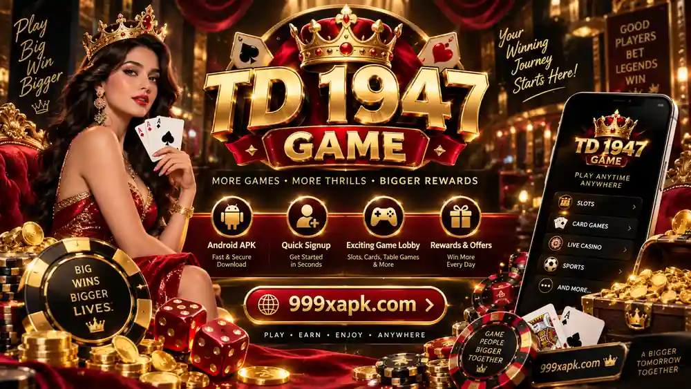 TD 1947 Game APK banner with Android gaming features