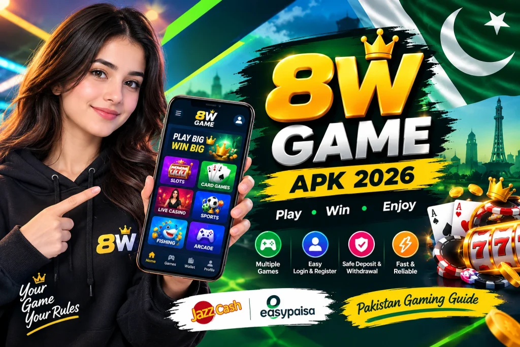 8W Game APK gaming platform in Pakistan